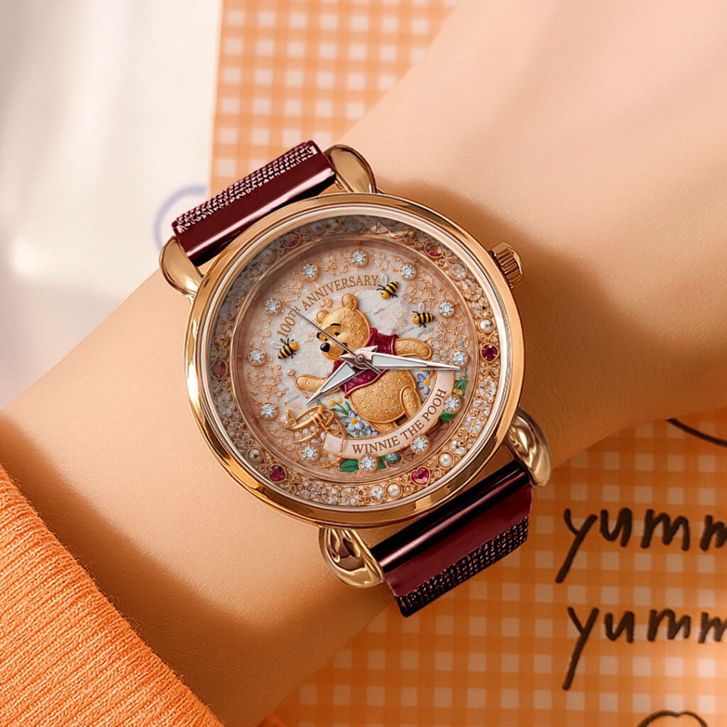 Winnie-the-Pooh 100th Anniversary Mesh Strap Quartz Watch - TMTHU8055