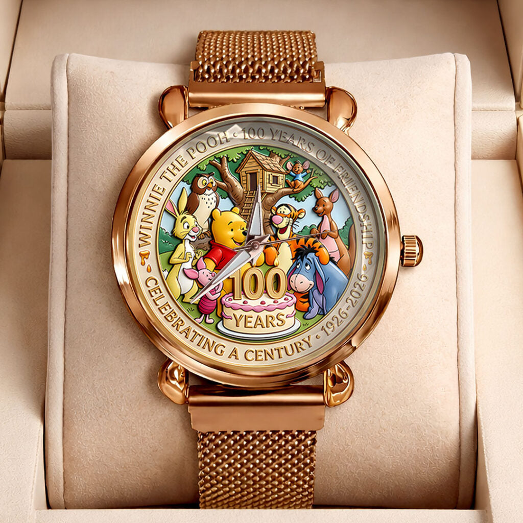 Winnie-the-Pooh 100th Anniversary Mesh Strap Quartz Watch - HOATT16479