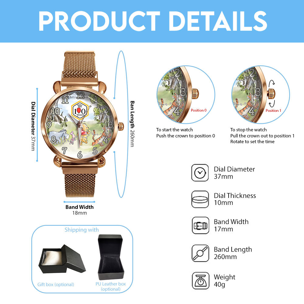 Winnie-the-Pooh 100th Anniversary Mesh Strap Quartz Watch - MAITM14900