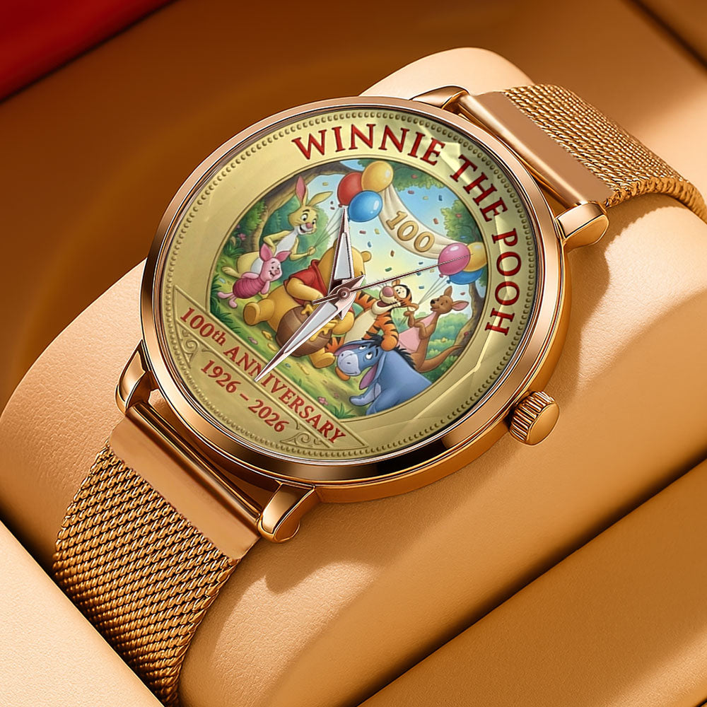 Winnie-the-Pooh 100th Anniversary Mesh Strap Quartz Watch - TMTHU3266