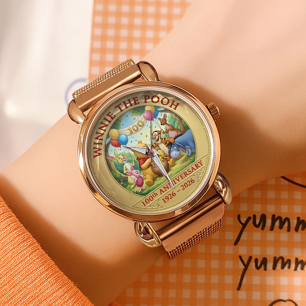 Winnie-the-Pooh 100th Anniversary Mesh Strap Quartz Watch - TMTHU3266