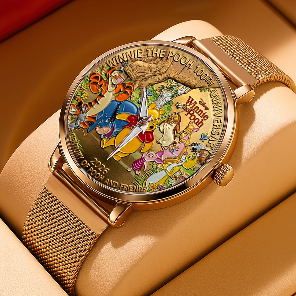 Winnie-the-Pooh 100th Anniversary Mesh Strap Quartz Watch - TMTHU4514