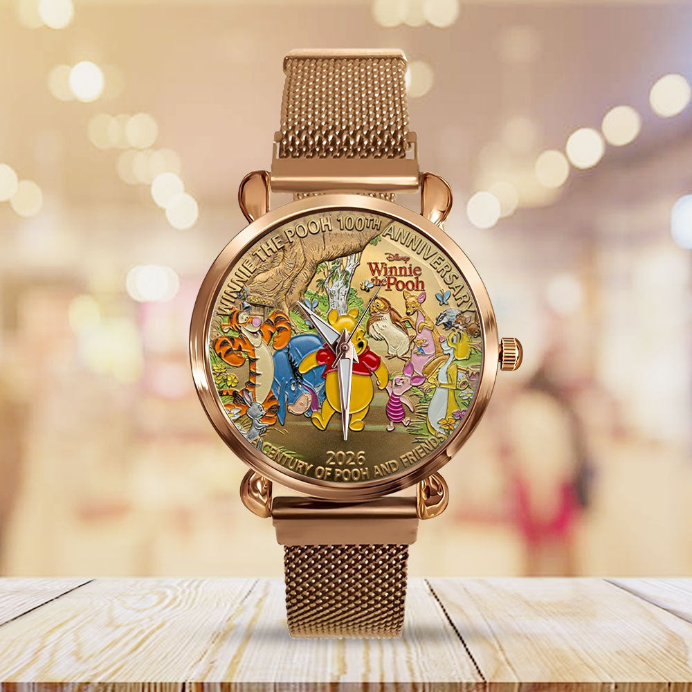 Winnie-the-Pooh 100th Anniversary Mesh Strap Quartz Watch - TMTHU4514