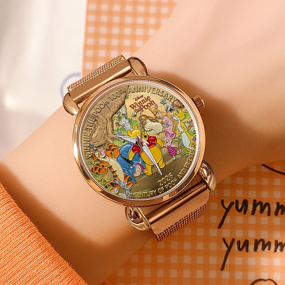 Winnie-the-Pooh 100th Anniversary Mesh Strap Quartz Watch - TMTHU4514