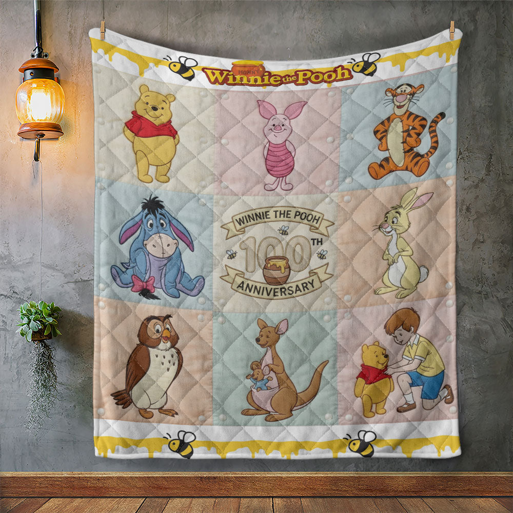 Winnie-the-Pooh 100th Anniversary Quilt Blanket - TMTHU3150