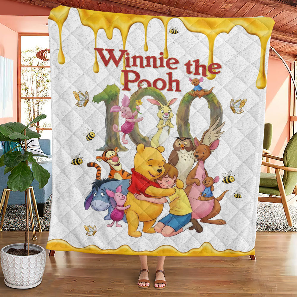 Winnie-the-Pooh 100th Anniversary Quilt Blanket - TMTHU3151