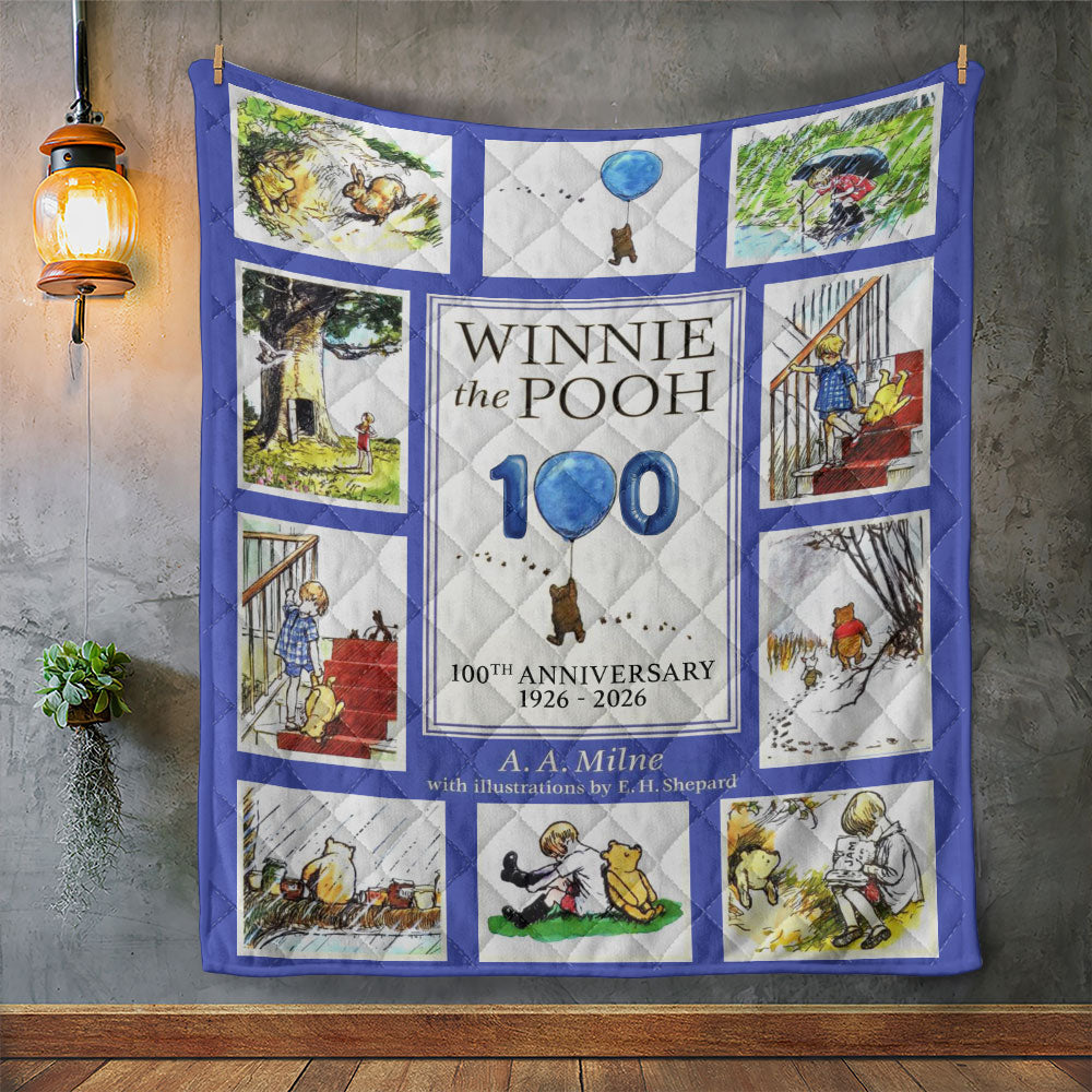 Winnie-the-Pooh 100th Anniversary Quilt Blanket - TMTHU3408