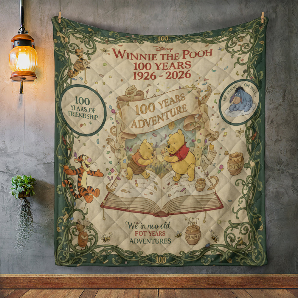 Winnie-the-Pooh 100th Anniversary Quilt Blanket - MAITM14328