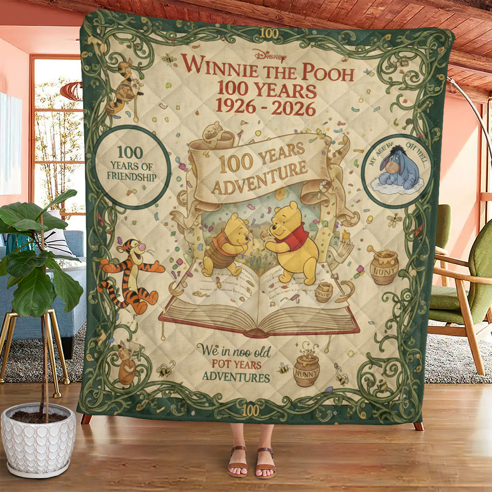 Winnie-the-Pooh 100th Anniversary Quilt Blanket - MAITM14328