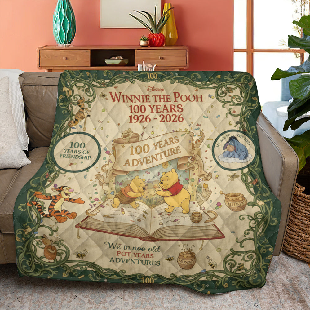 Winnie-the-Pooh 100th Anniversary Quilt Blanket - MAITM14328