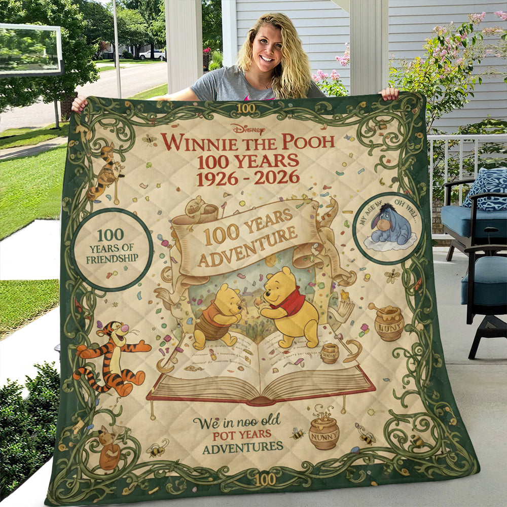 Winnie-the-Pooh 100th Anniversary Quilt Blanket - MAITM14328