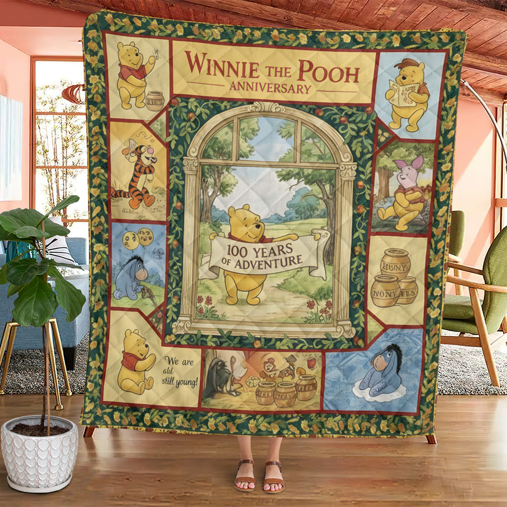 Winnie-the-Pooh 100th Anniversary Quilt Blanket - MAITM14329