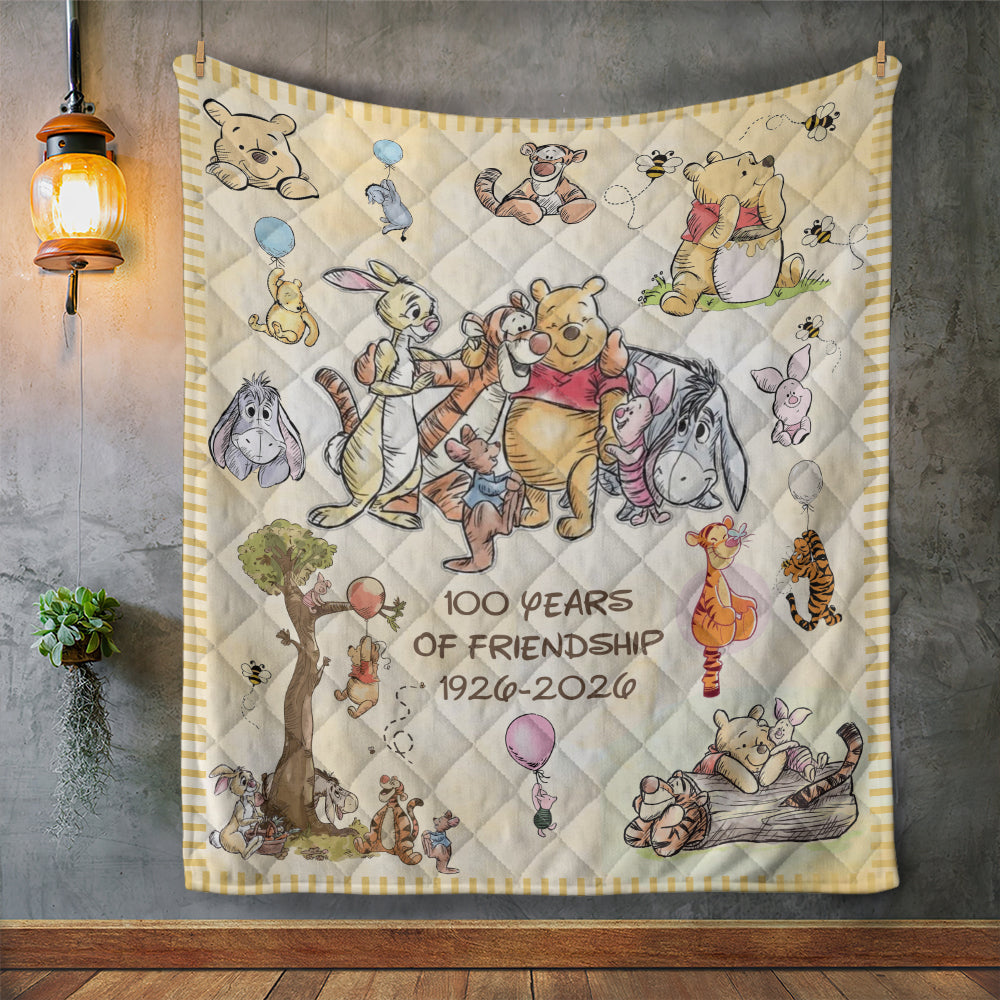Winnie-the-Pooh 100th Anniversary 2026 Quilt Blanket - MAITM14840