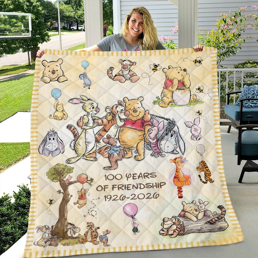 Winnie-the-Pooh 100th Anniversary 2026 Quilt Blanket - MAITM14840