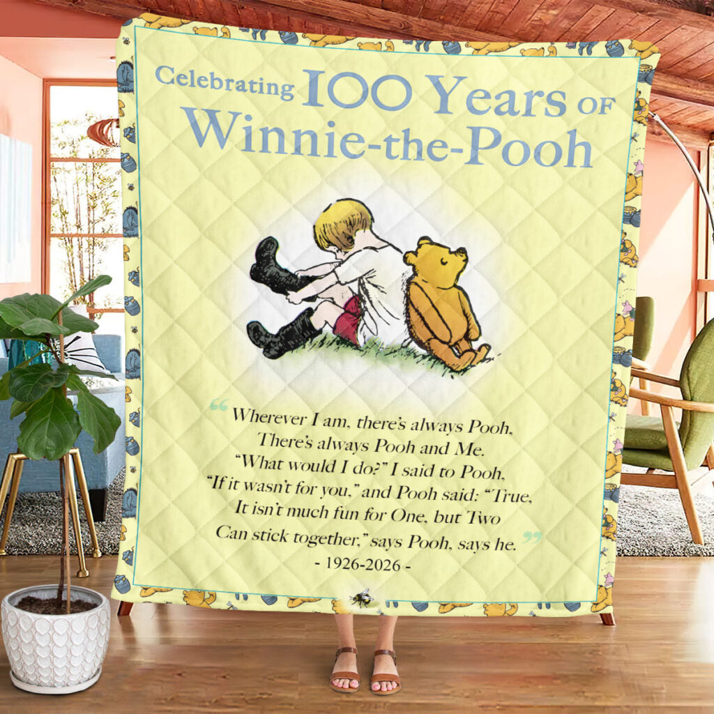 Winnie-the-Pooh 100th Anniversary Quilt Blanket - TMTHU4563