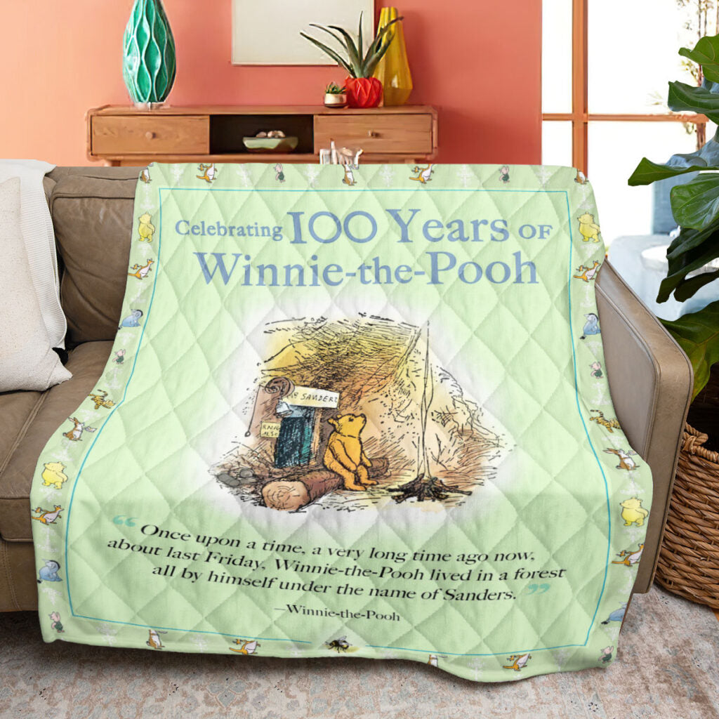 Winnie-the-Pooh 100th Anniversary Quilt Blanket - TMTHU4564