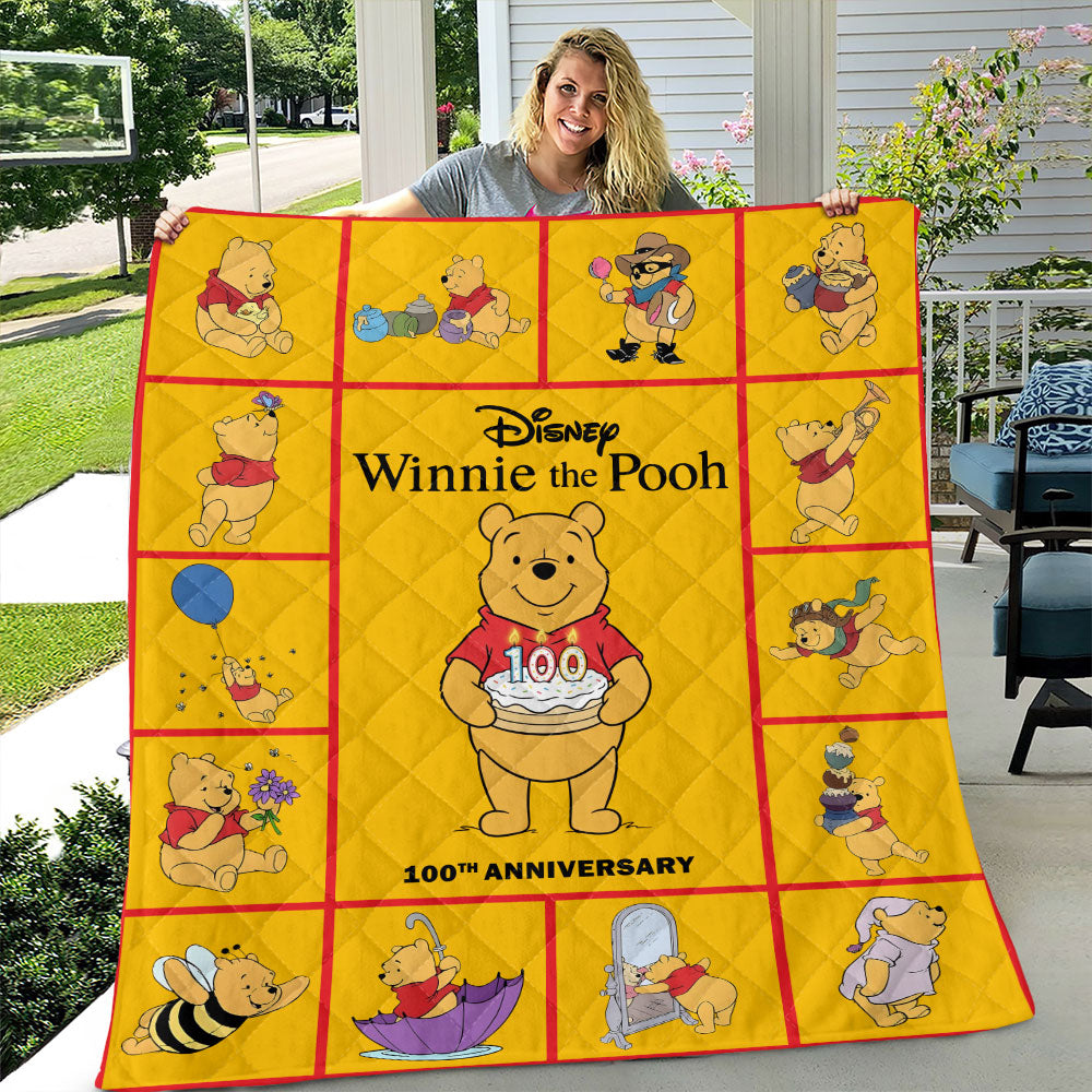 Winnie-the-Pooh 100th Anniversary Quilt Blanket - TMTHU4770