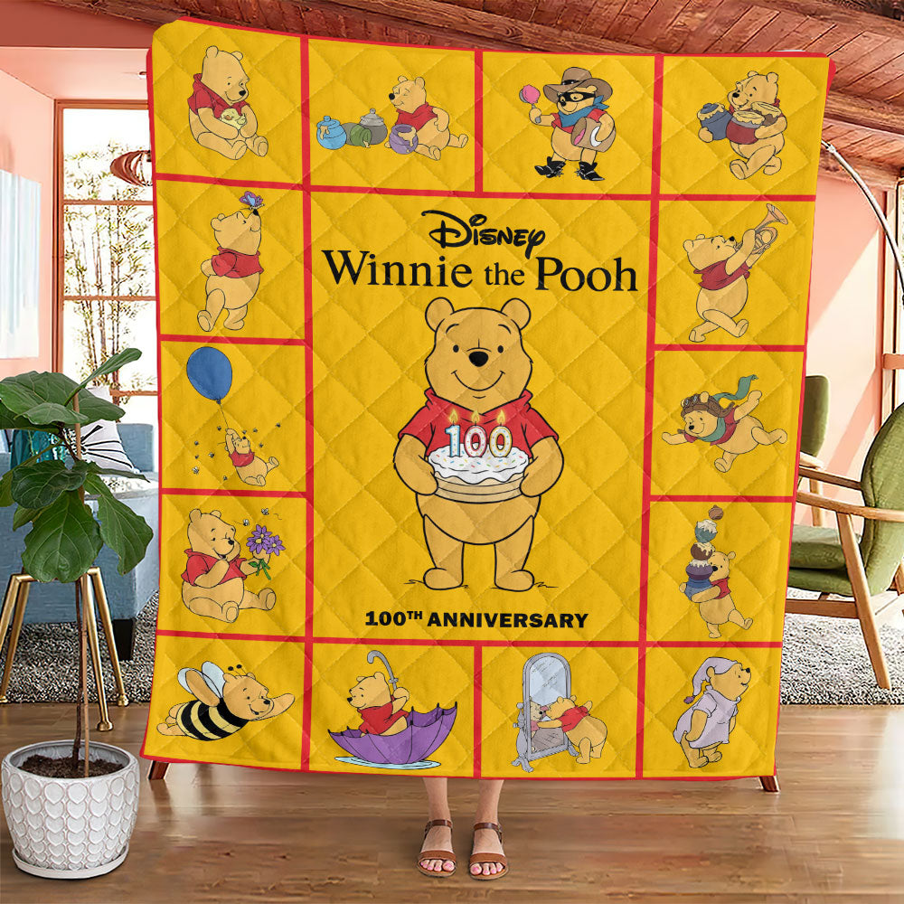 Winnie-the-Pooh 100th Anniversary Quilt Blanket - TMTHU4770