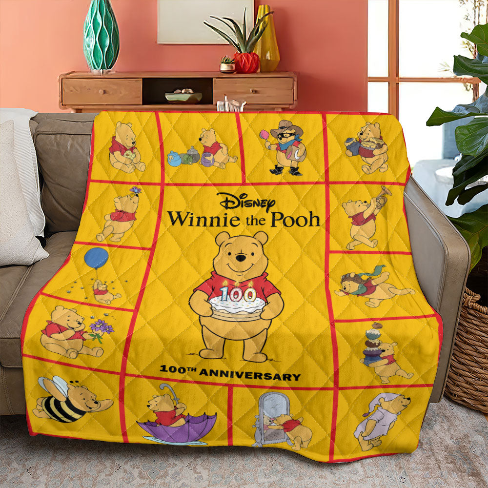 Winnie-the-Pooh 100th Anniversary Quilt Blanket - TMTHU4770