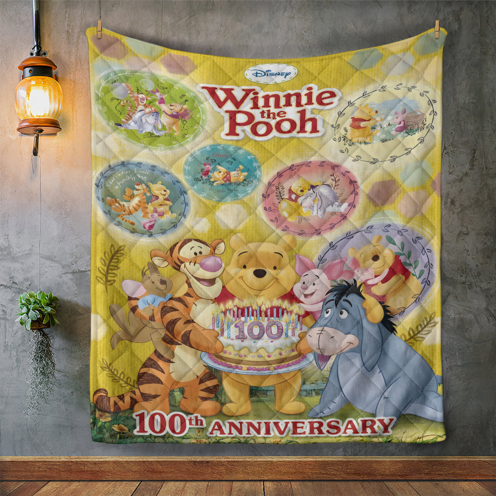 Winnie-the-Pooh 100th Anniversary Quilt Blanket - TMTHU4771