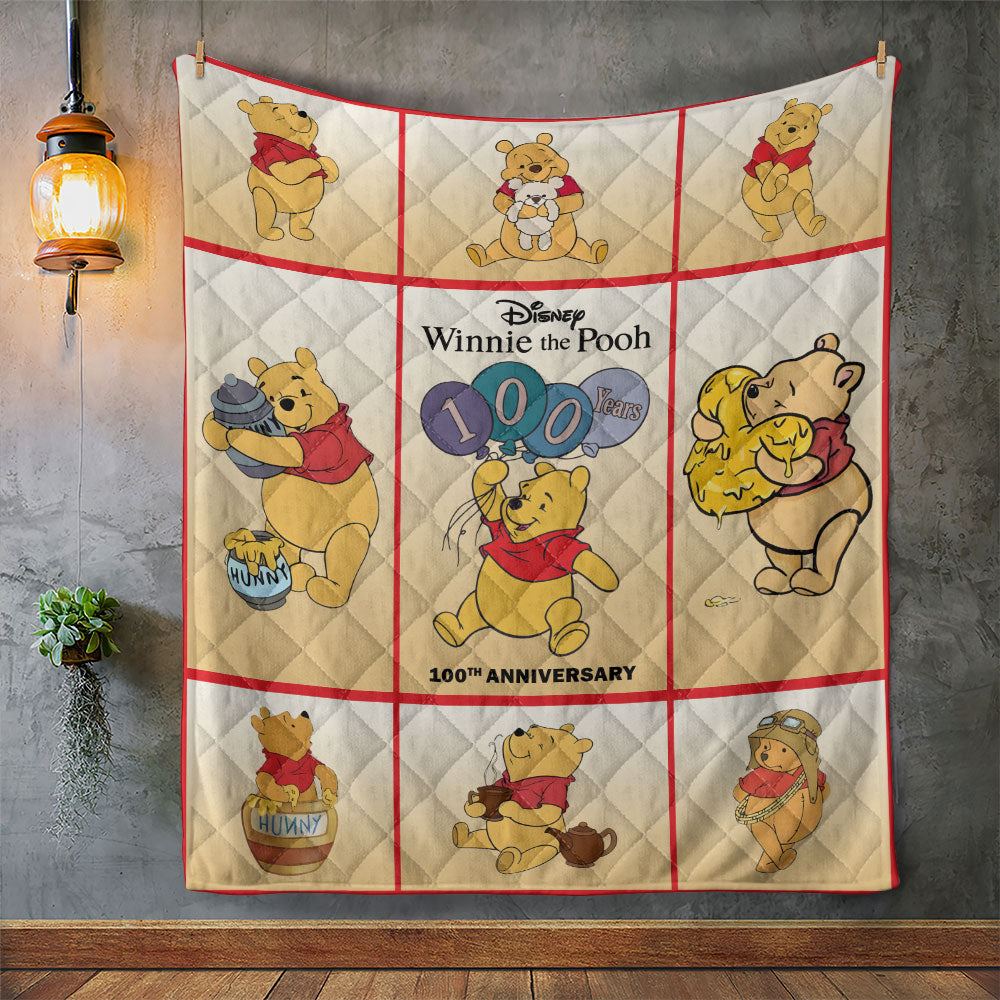 Winnie-the-Pooh 100th Anniversary Quilt Blanket - TMTHU4794