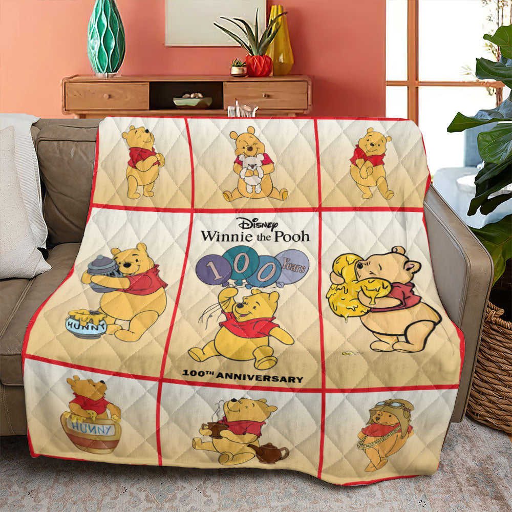 Winnie-the-Pooh 100th Anniversary Quilt Blanket - TMTHU4794