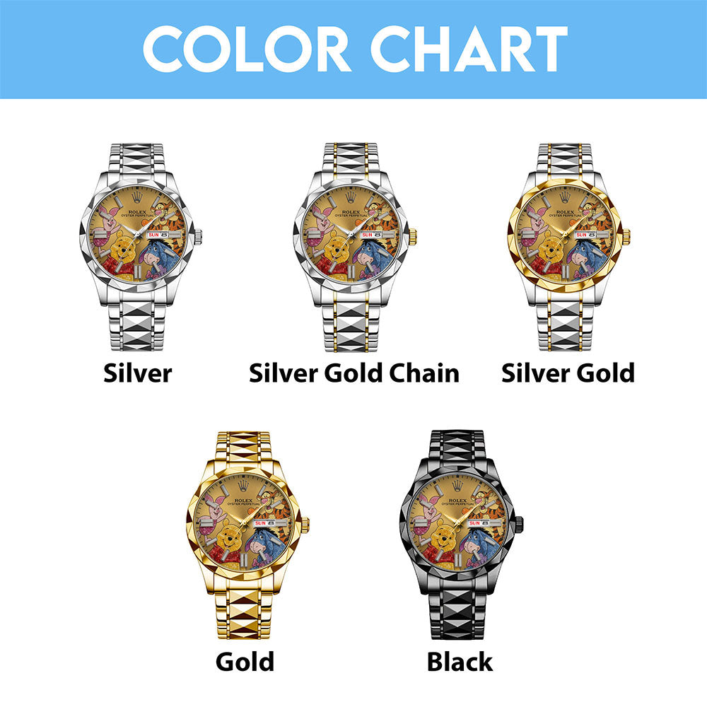 Winnie-the-Pooh Alloy Luxury Quartz Watch - TMTHU7369