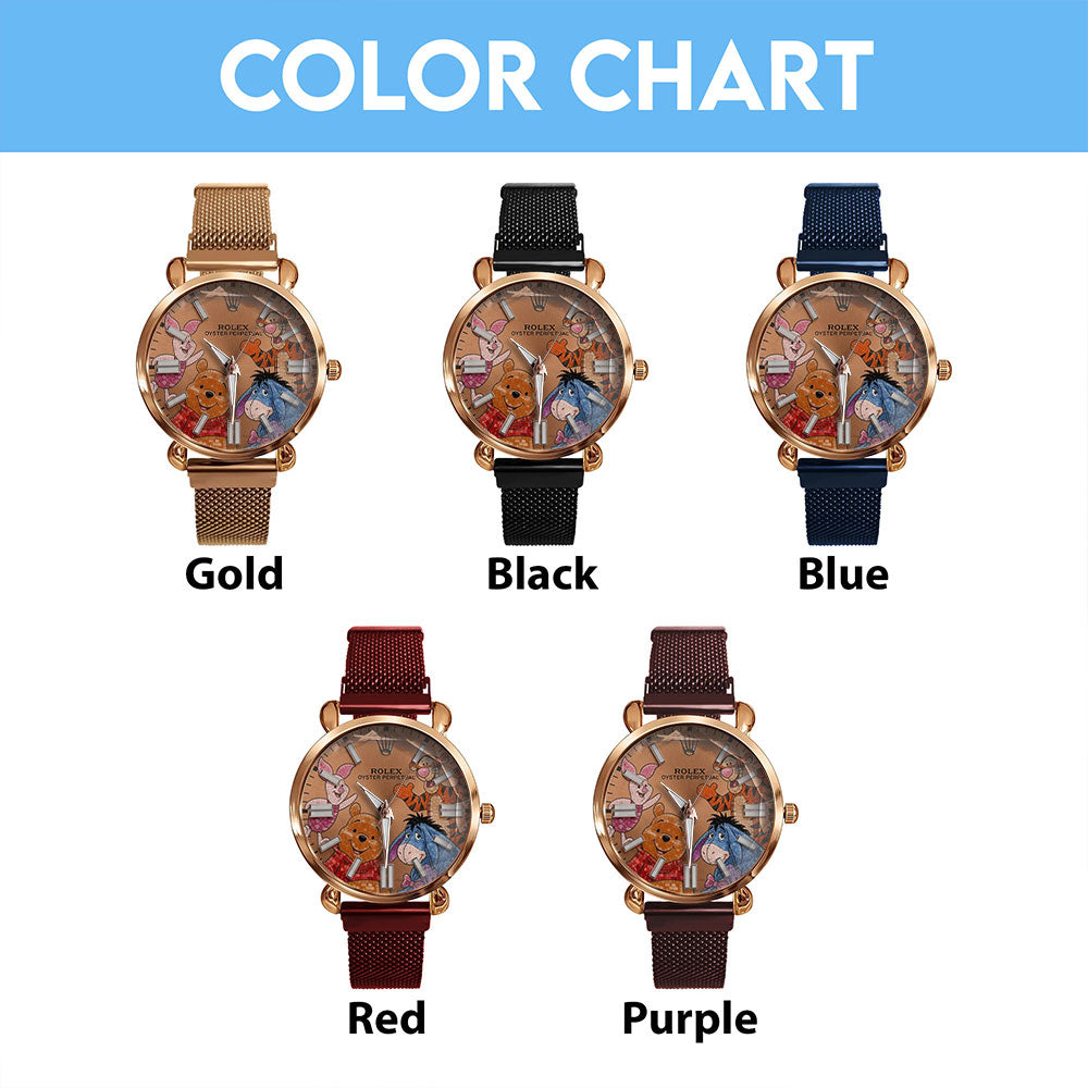 Winnie-the-Pooh Mesh Strap Quartz Watch - TMTHU7415