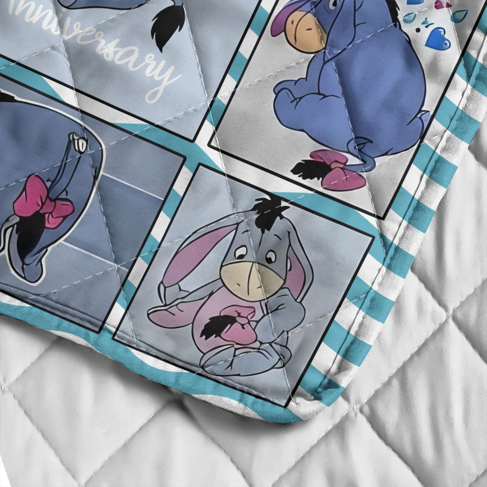 Winnie-the-Pooh x Eeyore 100th Anniversary Quilt Blanket - TMTHU4352