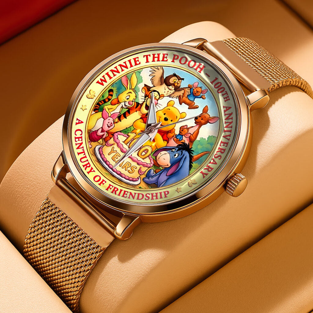 Winnie-the-Pooh 100th Anniversary Mesh Strap Quartz Watch - TMTHU3267