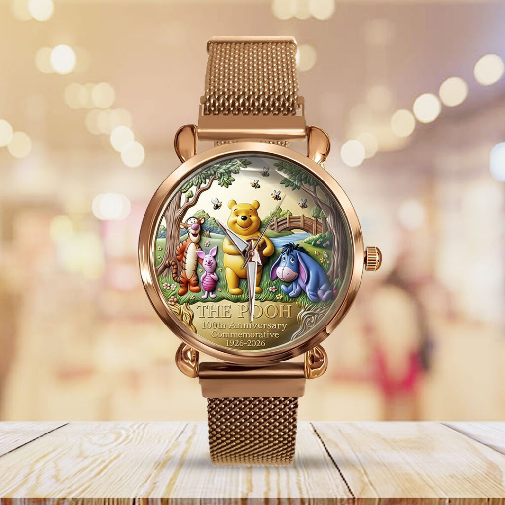 Winnie-the-Pooh 100th Anniversary Mesh Strap Quartz Watch - TMTHU3443