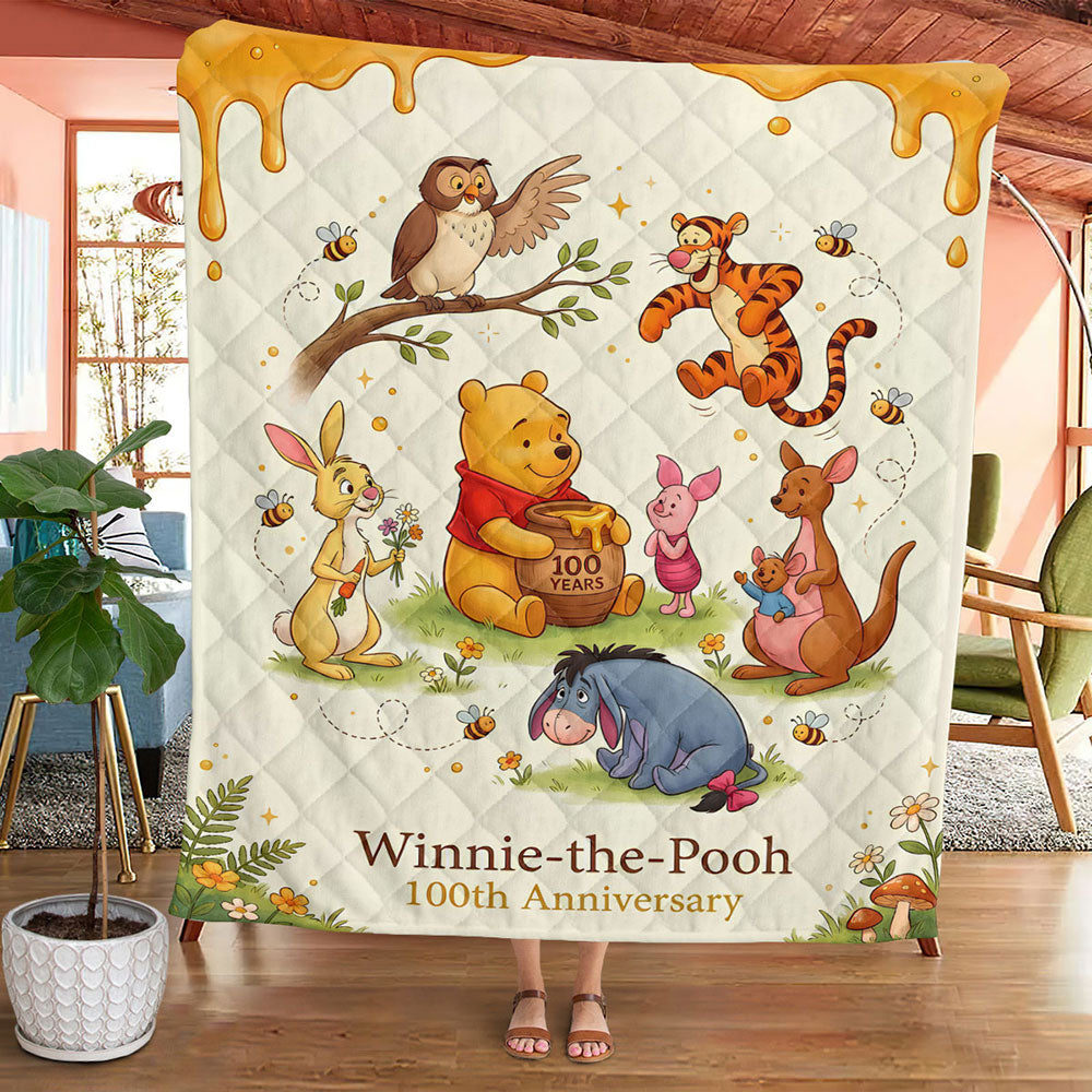 Winnie-the-Pooh 100th Anniversary Quilt Blanket - TMTHU3036