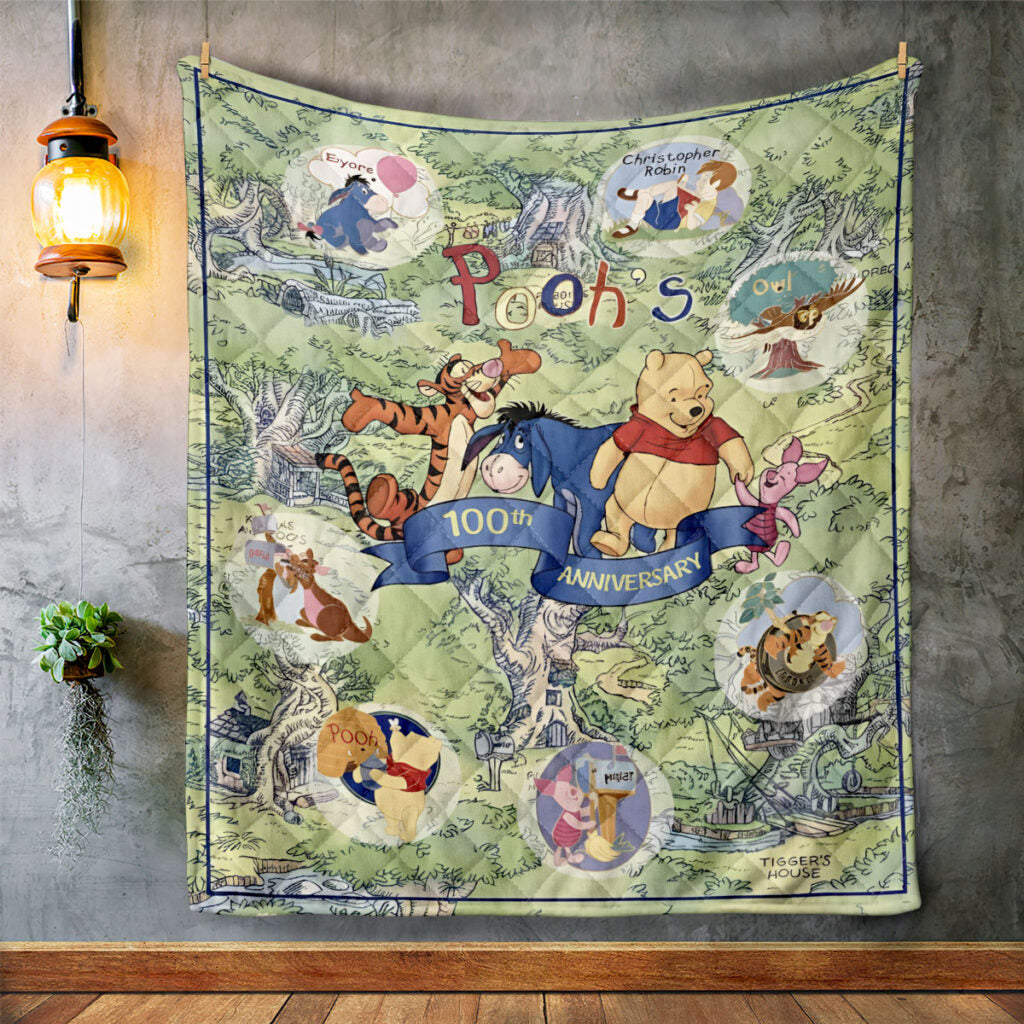 Winnie-the-Pooh 100th Anniversary Quilt Blanket - TMTHU3486
