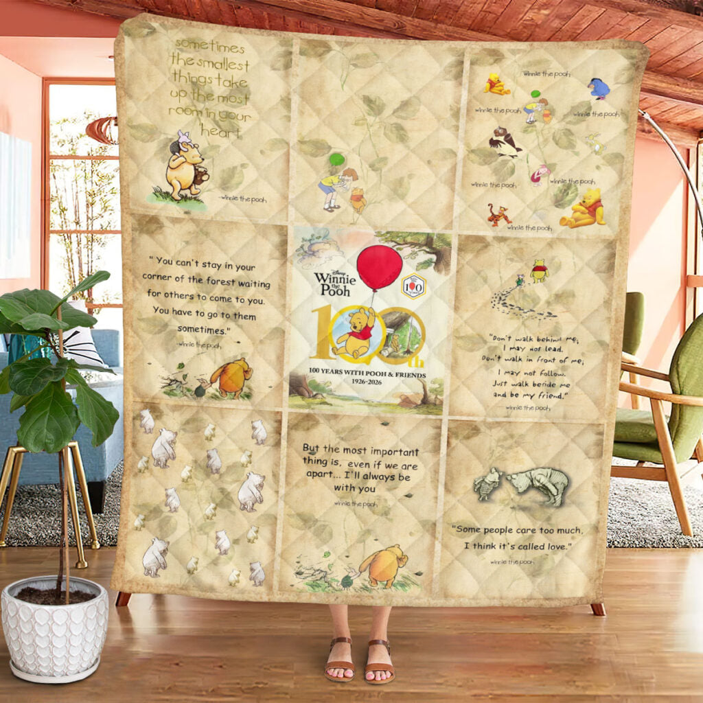 Winnie-the-Pooh 100th Anniversary 2026 Quilt Blanket - TMTHU3793