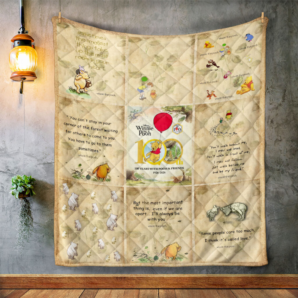 Winnie-the-Pooh 100th Anniversary 2026 Quilt Blanket - TMTHU3793