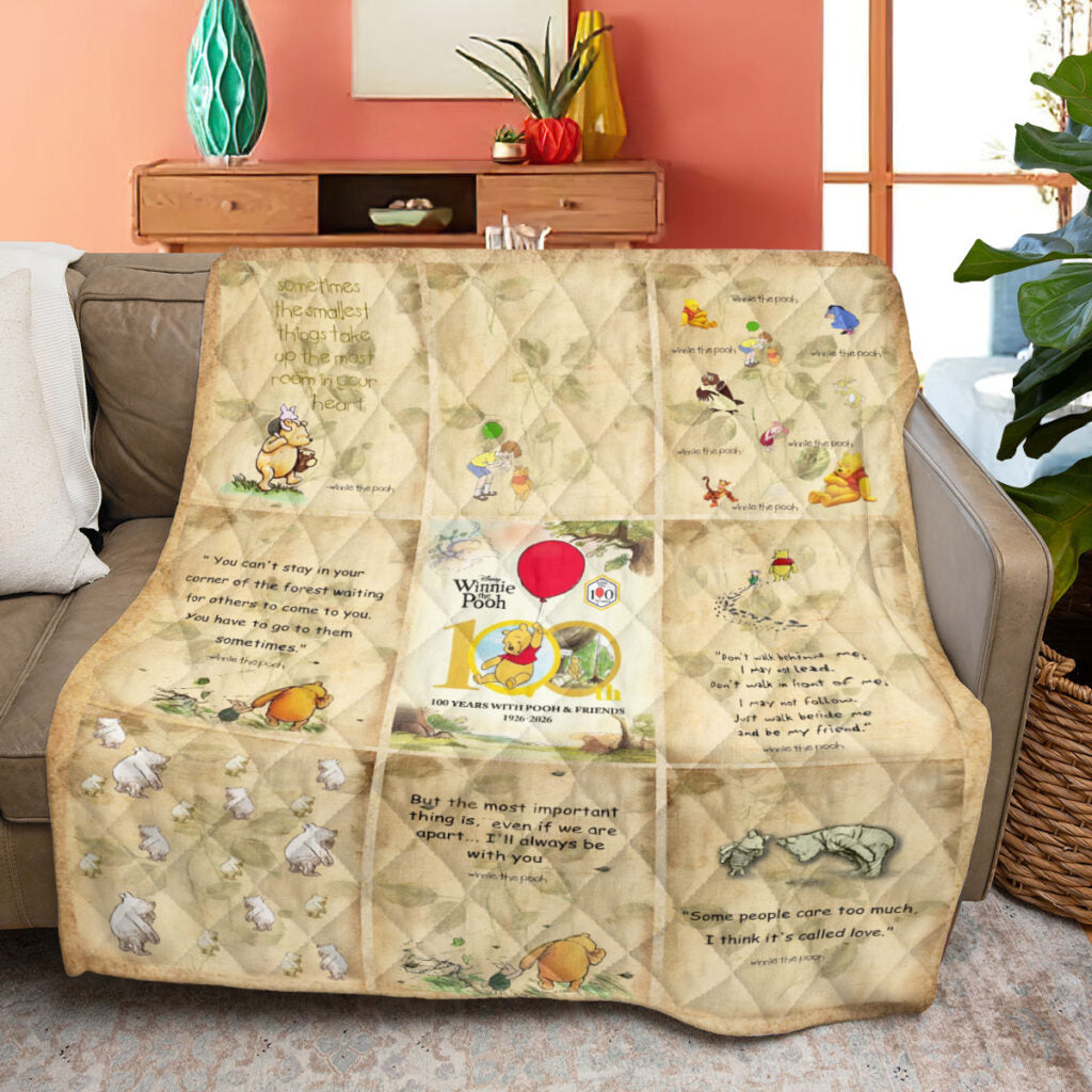 Winnie-the-Pooh 100th Anniversary 2026 Quilt Blanket - TMTHU3793