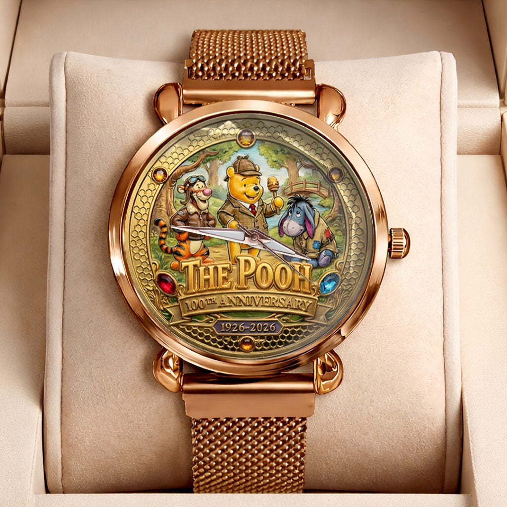 Winnie-the-Pooh 100th Anniversary Mesh Strap Quartz Watch - HOATT16977