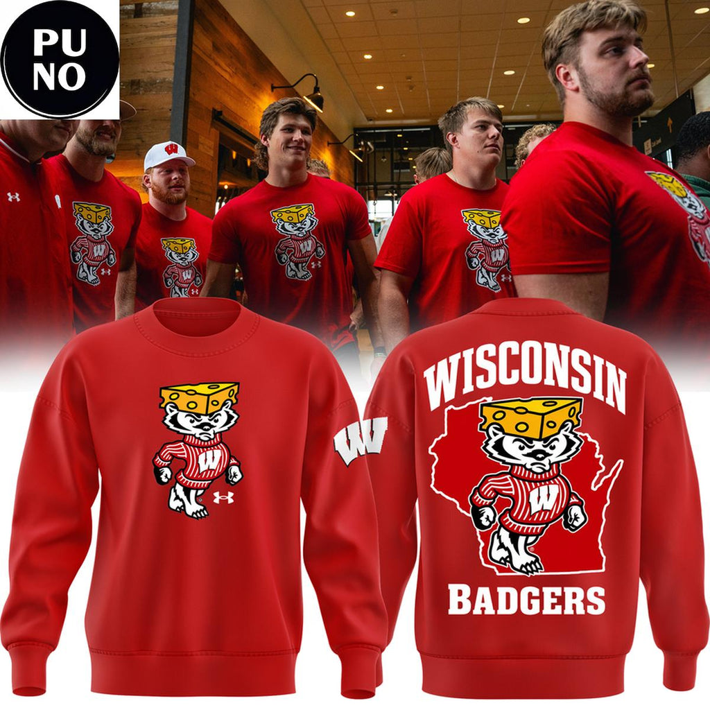 Wisconsin Badgers 2026 Bucky Badger Cheesehead Nation Hoodie T-Shirt