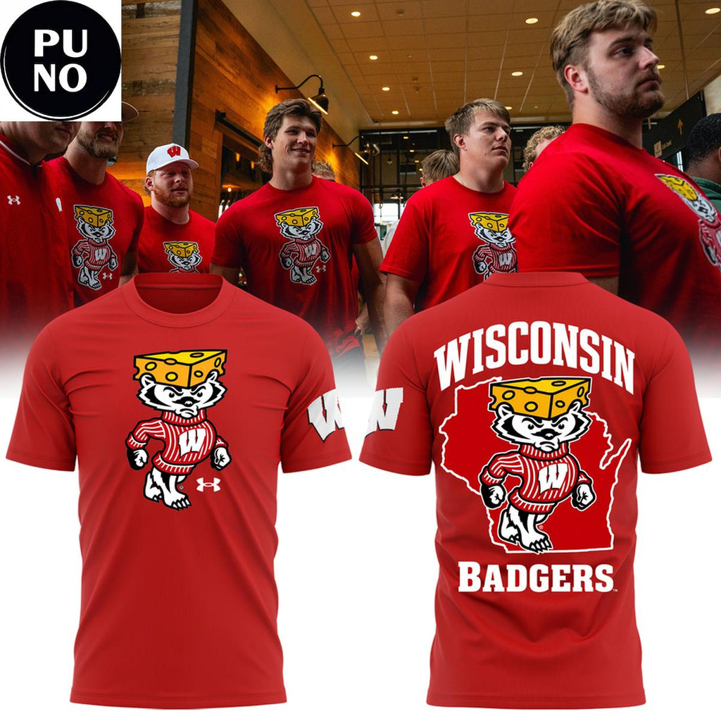 Wisconsin Badgers 2026 Bucky Badger Cheesehead Nation Hoodie T-Shirt