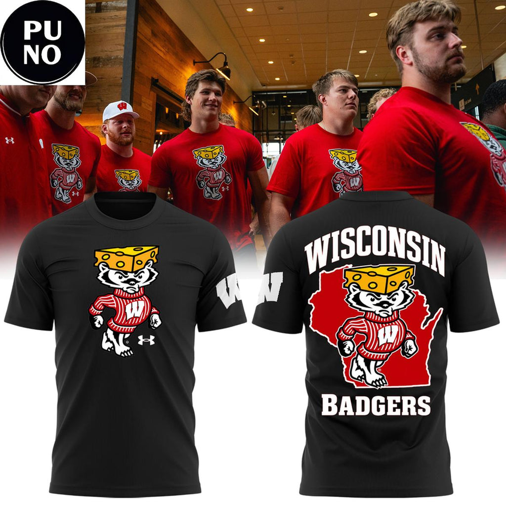 Wisconsin Badgers 2026 Bucky Badger Cheesehead Nation Hoodie T-Shirt