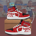 Wisconsin Badgers NCAA Personalized Air Jordan 1 Shoes