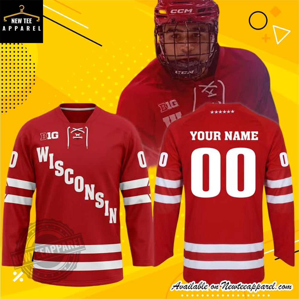 Wisconsin Badgers Red Hockey Jersey