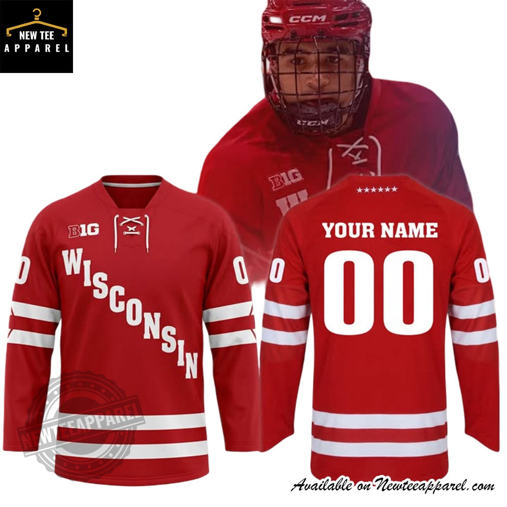 Wisconsin Badgers Red Hockey Jersey
