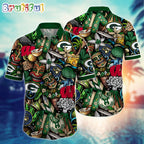 Wisconsin Sports Tiki Hawaiian Shirt