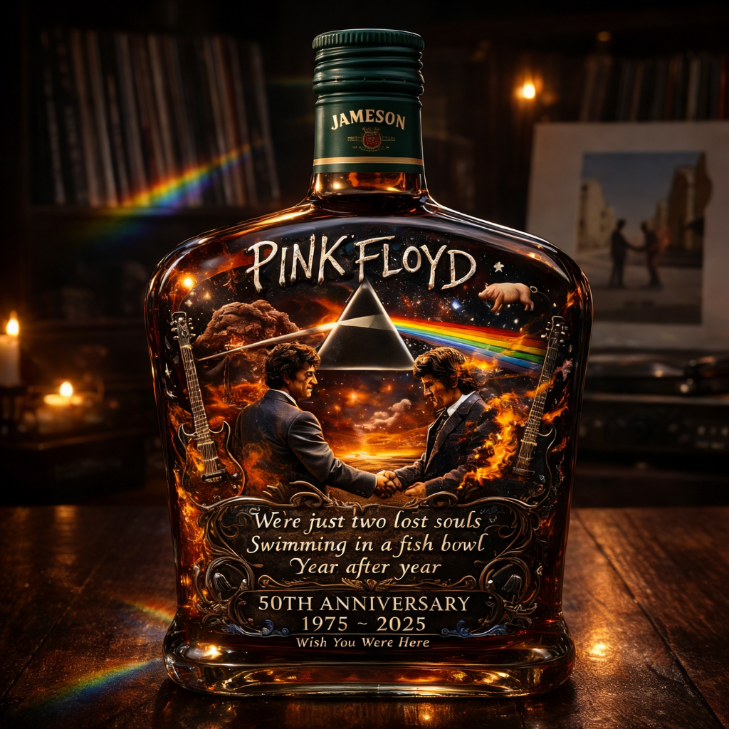 Wish You Were Here Pink Floyd Whiskey Bottle