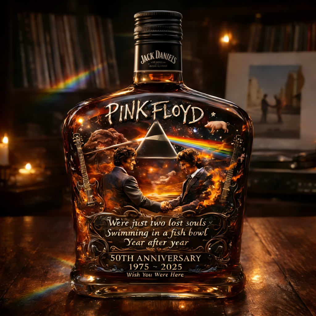 Wish You Were Here Pink Floyd Whiskey Bottle