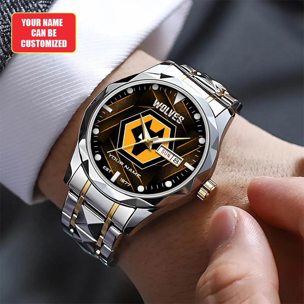 Personalized Wolverhampton Wanderers FC Alloy Luxury Quartz Watch - TANTN20264