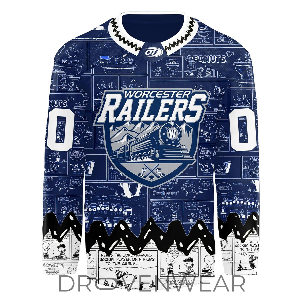 Worcester Railers 2026 Peanuts Snoopy Hockey Jersey