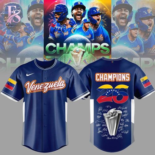 World Baseball Classic Champions x Venezuela 2026 Baseball Jersey