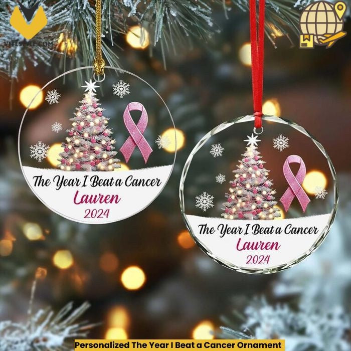 Personalized The Year I Beat a Cancer Ornament